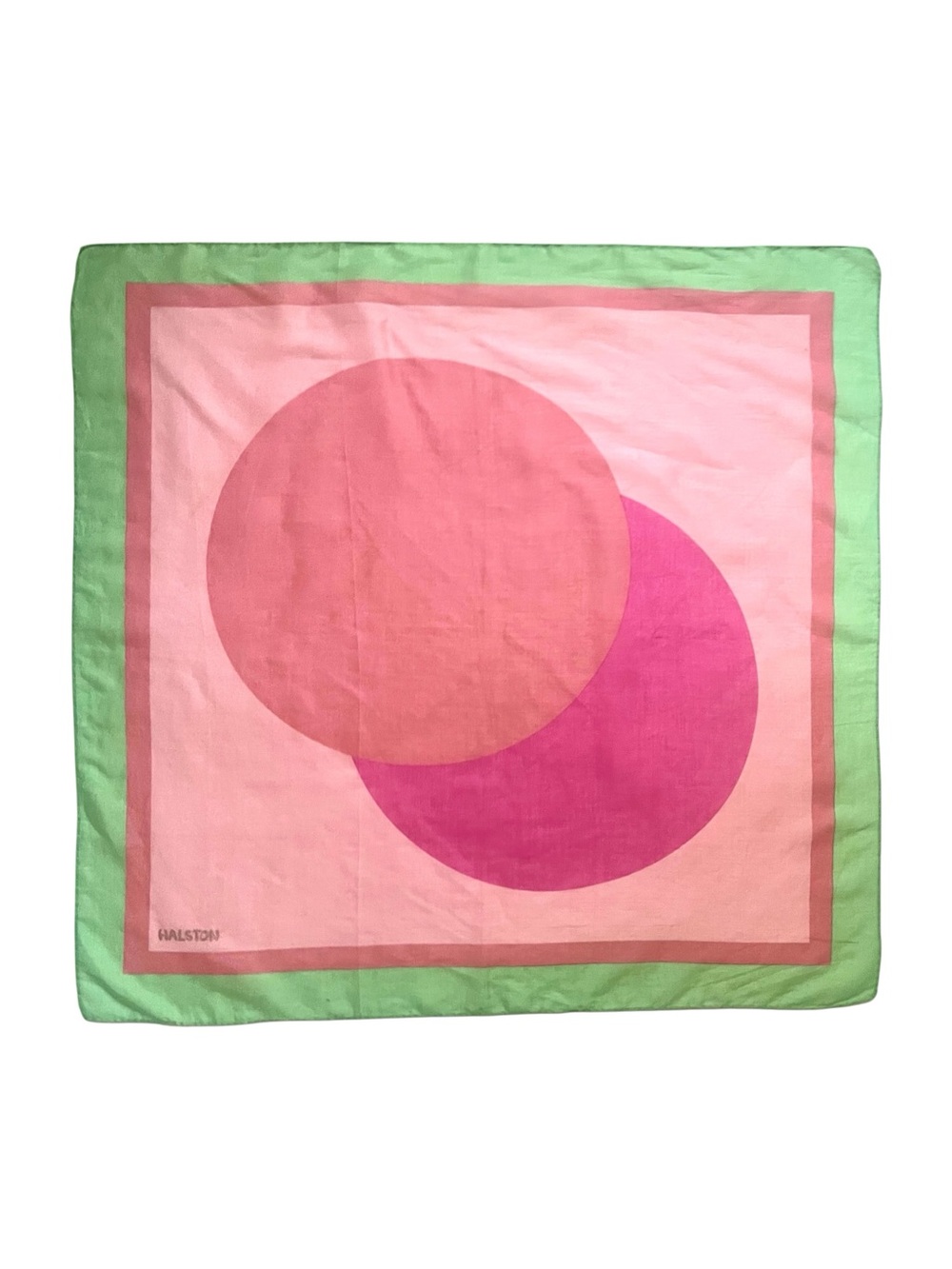 Auth Halston Geometric Print Scarf